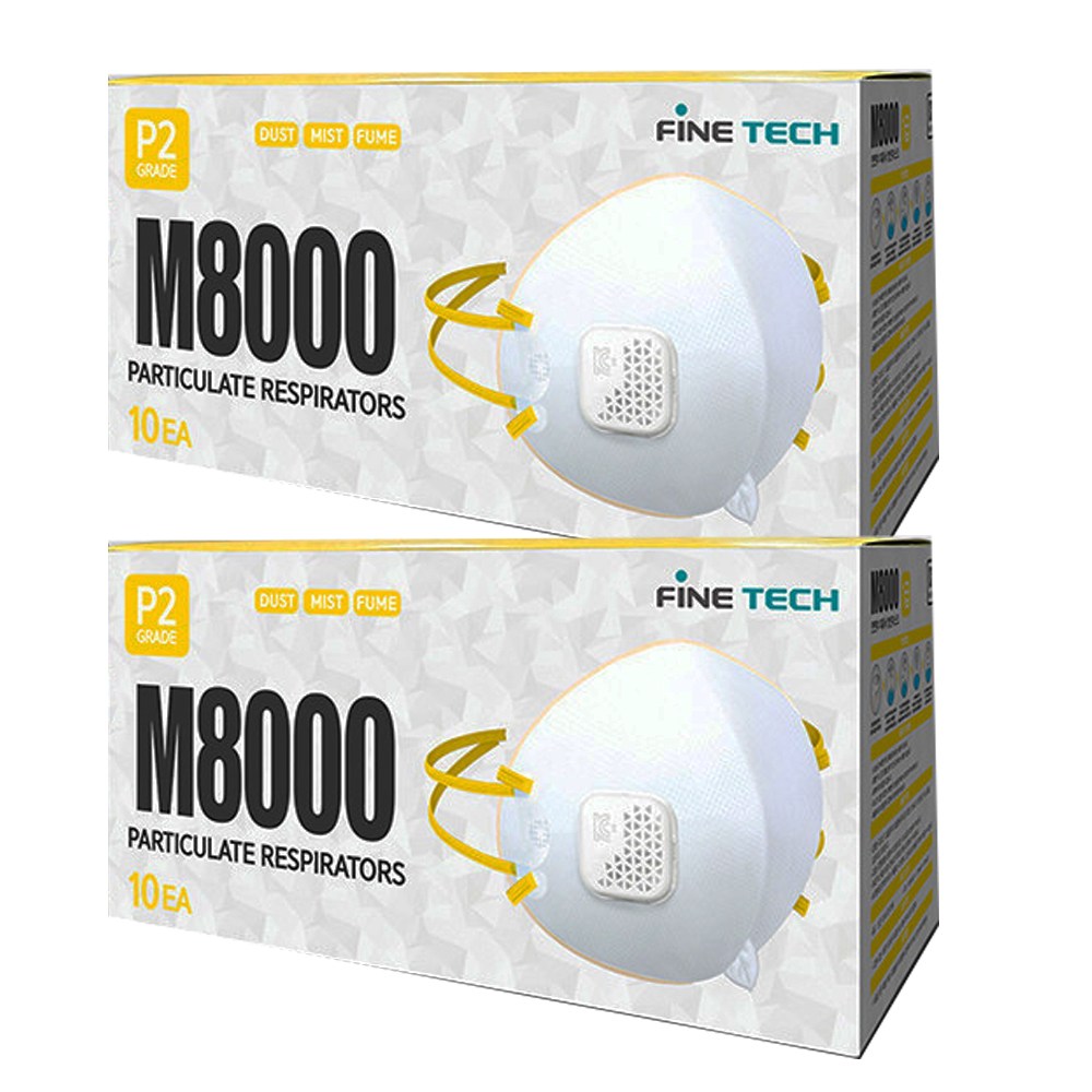 1급 방진마스크 정품 파인텍 M8000 1각 (10매입) 안면 여과식 방진 방역 방독 마스크 25,000원