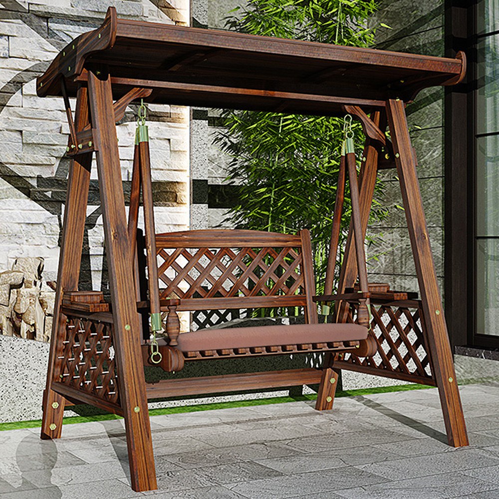 카나모 그리드 원목 그네의자 야외 그네 정원 나무 흔들 398,300원