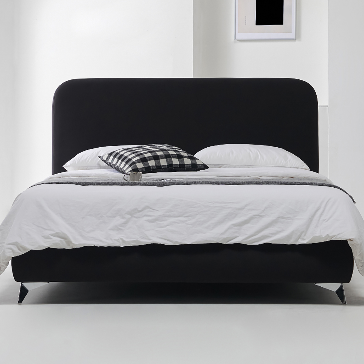 도모 모라 패브릭 침대 프레임 단품 방문설치, 블랙 249,000원