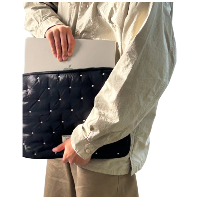 하피블리 도트 누빔 노트북 파우치 맥북 케이스 13인치 15인치 맥북 가방, 1개, 13인치(블랙) 13,110원