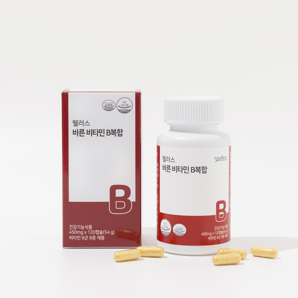 웰러스 바른 비타민 B복합 450mg x 120캡슐, 1개, 60회분 29,700원