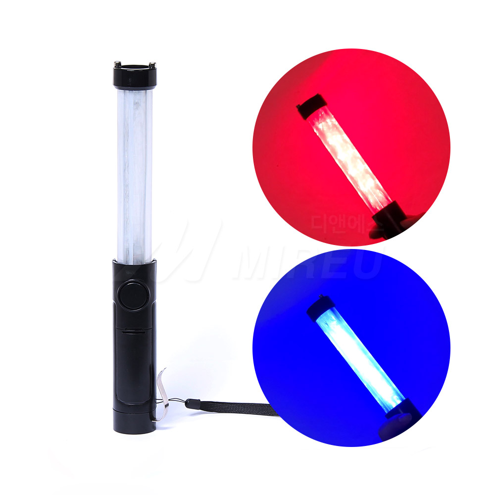 경광봉 적청 호루라기 소리나는 LED 신호봉 후레쉬 휘슬, 단품, 1개 10,800원