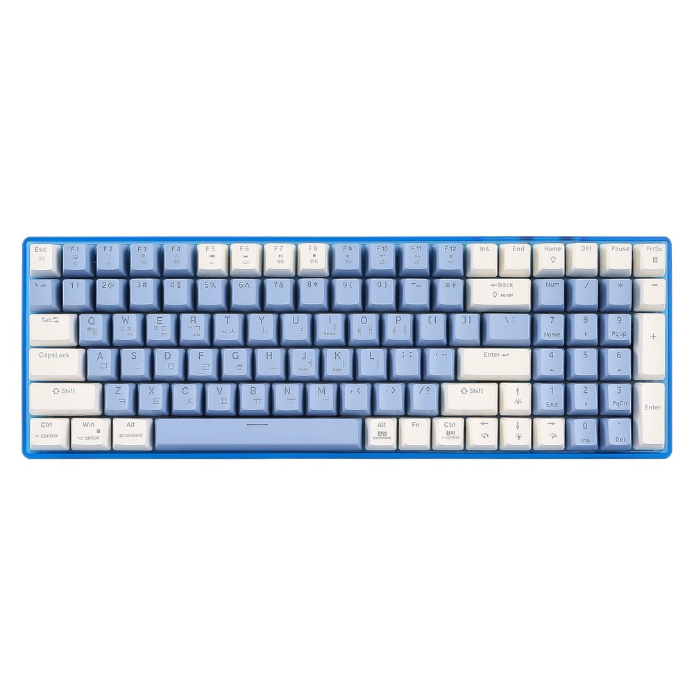 지클릭커 슈퍼히어로 SPK100 저소음 무선 블루투스 기계식 키보드 밀키 블루 37,800원