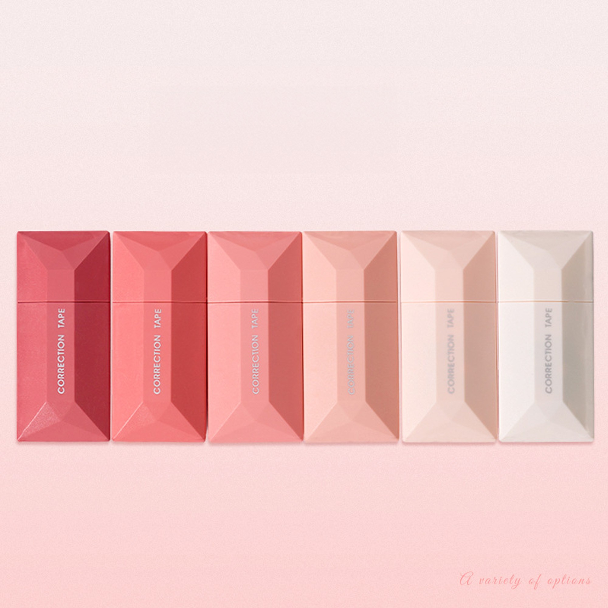 오피스프렌즈 그라데이션 수정테이프 6종 세트, 1세트, 핑크 7,300원