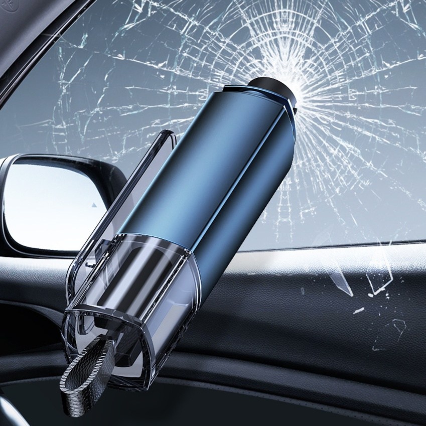 차량용 비상 탈출 망치 안전 벨트 커터 2in1, Blue Gray, 1개 12,900원