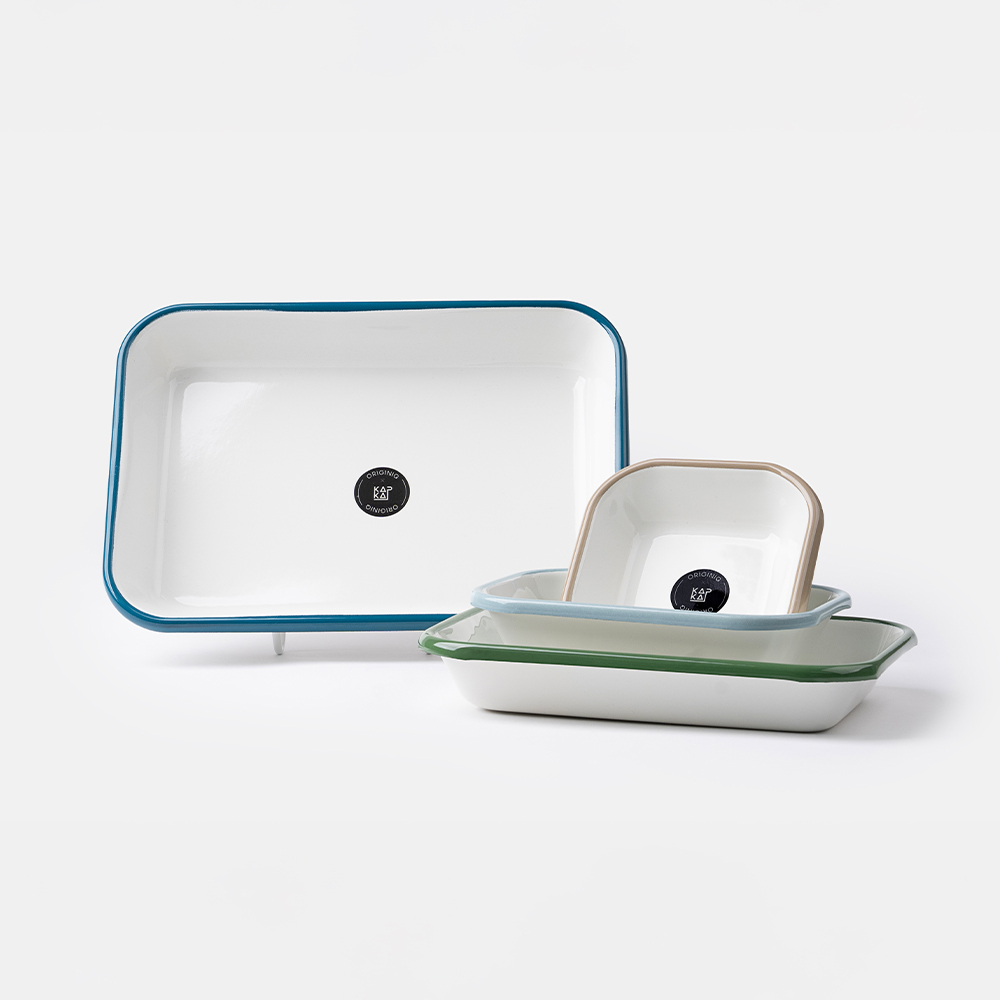 오리지니크 캅카 법랑 사각 접시 파스타 플레이팅 스퀘어 세트, 혼합색상, 1세트 133,000원