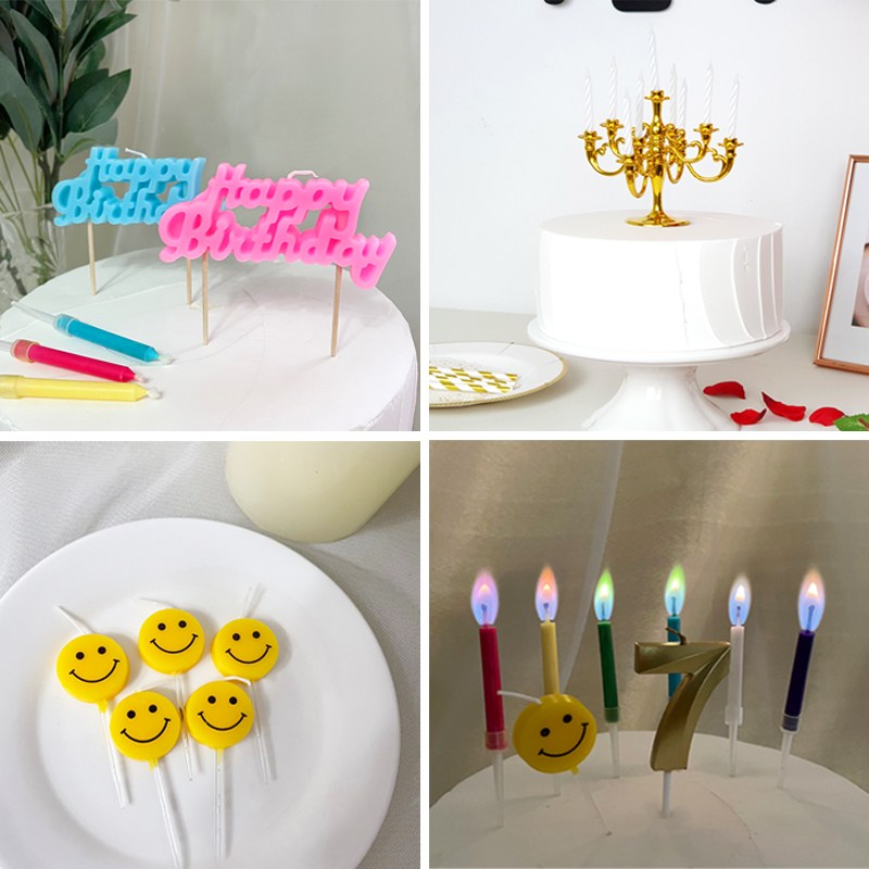 특이한 예쁜 생일초 케이크초 스마일초 샹들리에초 숫자초 파티초모음 2,900원
