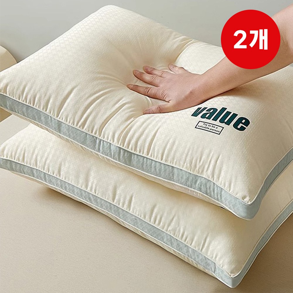 솜느 프리미엄 밸류 숙면 호텔베개, 2개, 아이보리+민트 34,350원