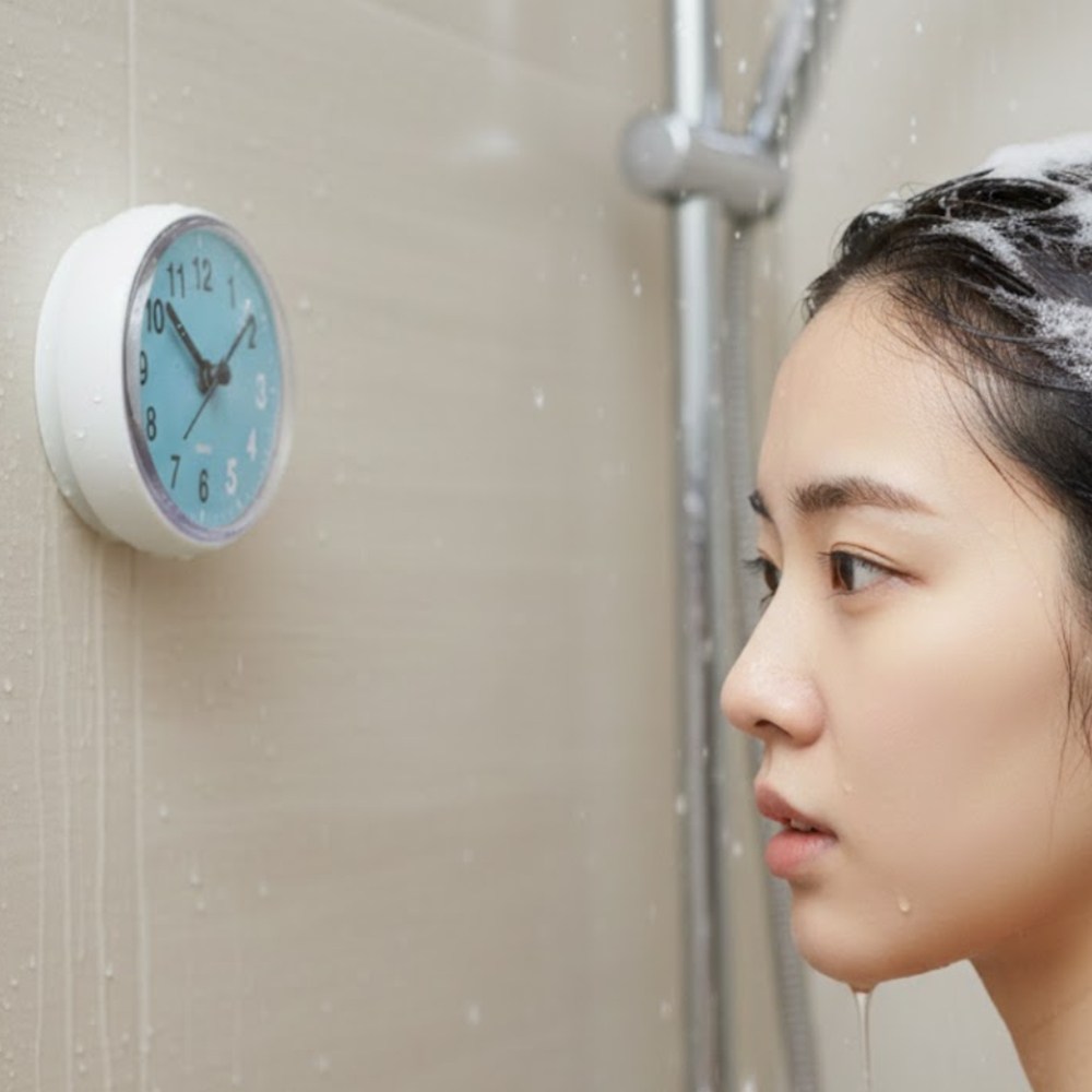 빈시엔 방수 욕실시계 화장실 흡착 6,900원