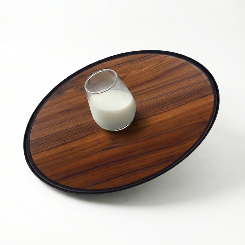 리빙메이트 우디브라운 논슬립 원형 쟁반, 우드무늬, 10개 131,840원