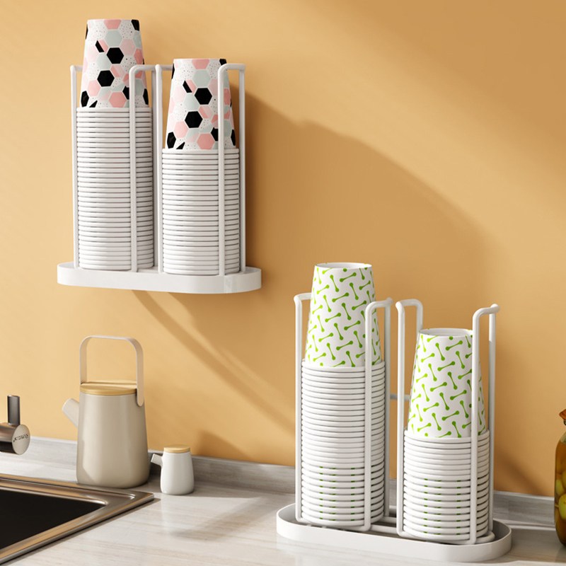 레디박스 탕비실 스탠드 종이컵 2구 디스펜서 컵홀더, 화이트, 1개 11,300원