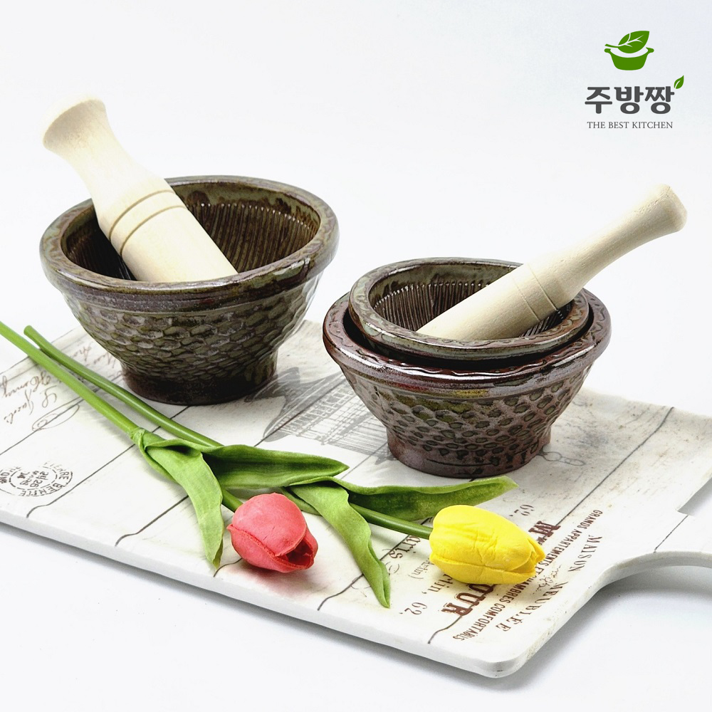 [국산] 절구 깨갈이 깨절구 미니절구 이유식 마늘 약절구 절구통 도자기절구 절구방망이 절구공이 도자기깨갈이 10,990원