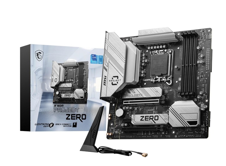 MSI B760M PROJECT ZERO intel Core LGA1700 DDR5 Micro-ATX MB6489 백커넥트 디자인 채용 267,840원