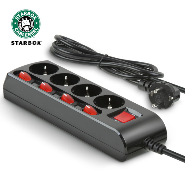 러그 CDK639792 LUG 스타박스 블랙 멀티탭 [4구/16A/개별] [1.5M] 콘센트형 19,000원