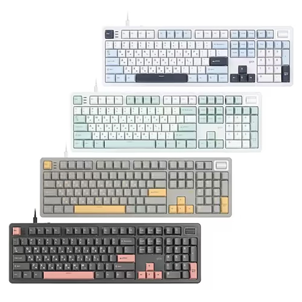 지클릭커 파도프로젝트 SPK107 8K 제주스위치 풀윤활 기계식 키보드 (제주바다, 37g) 화이트마린 72,000원