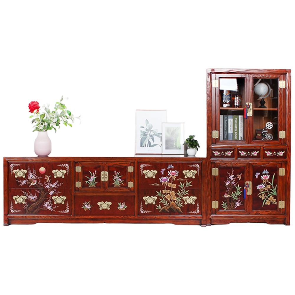 다한수제고가구 원목 매화 서랍 거실장 세트 2550 엔틱, 세트 1,270,000원