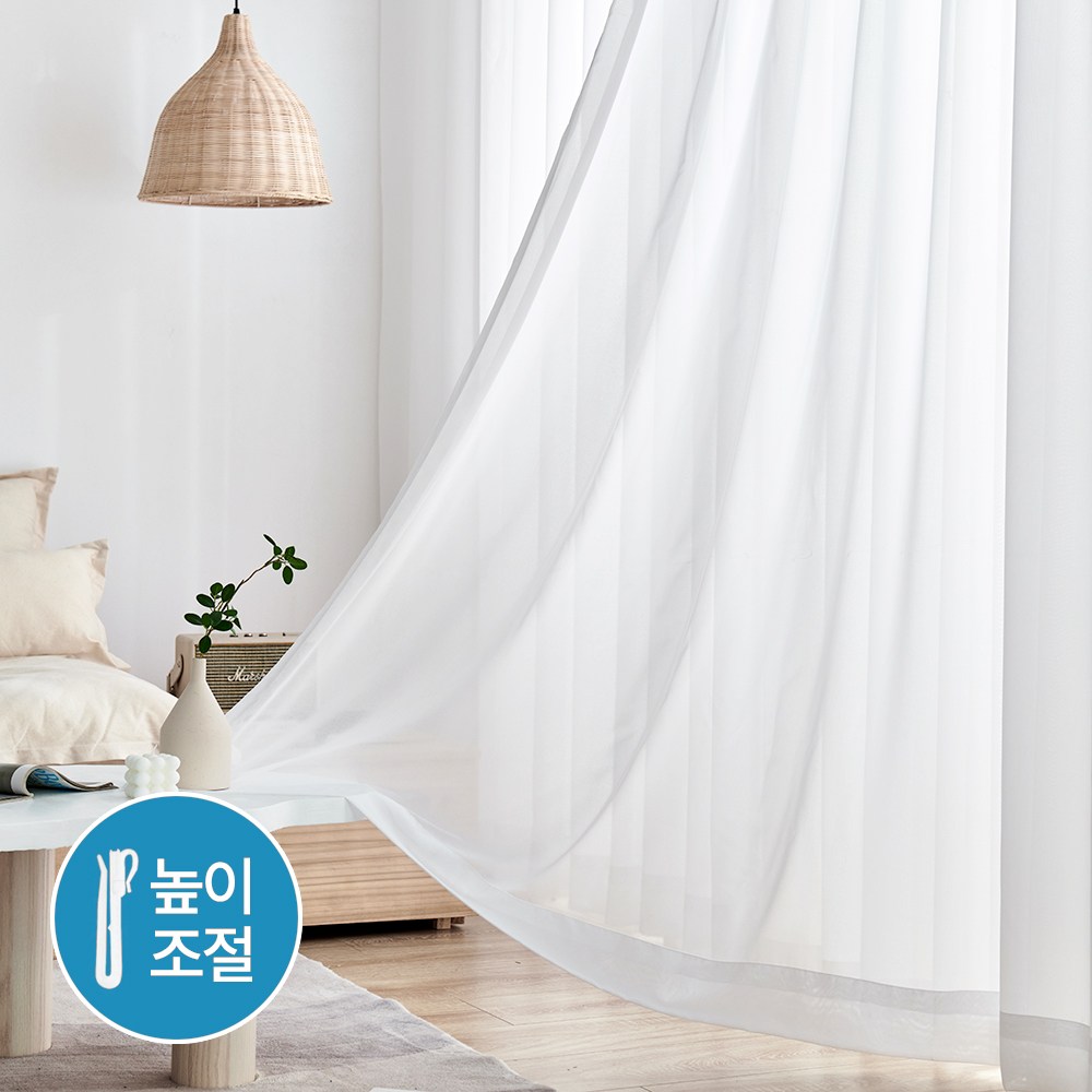 사라하우스 2배 나비주름 퓨어쉬폰 차르르 커튼 39,900원