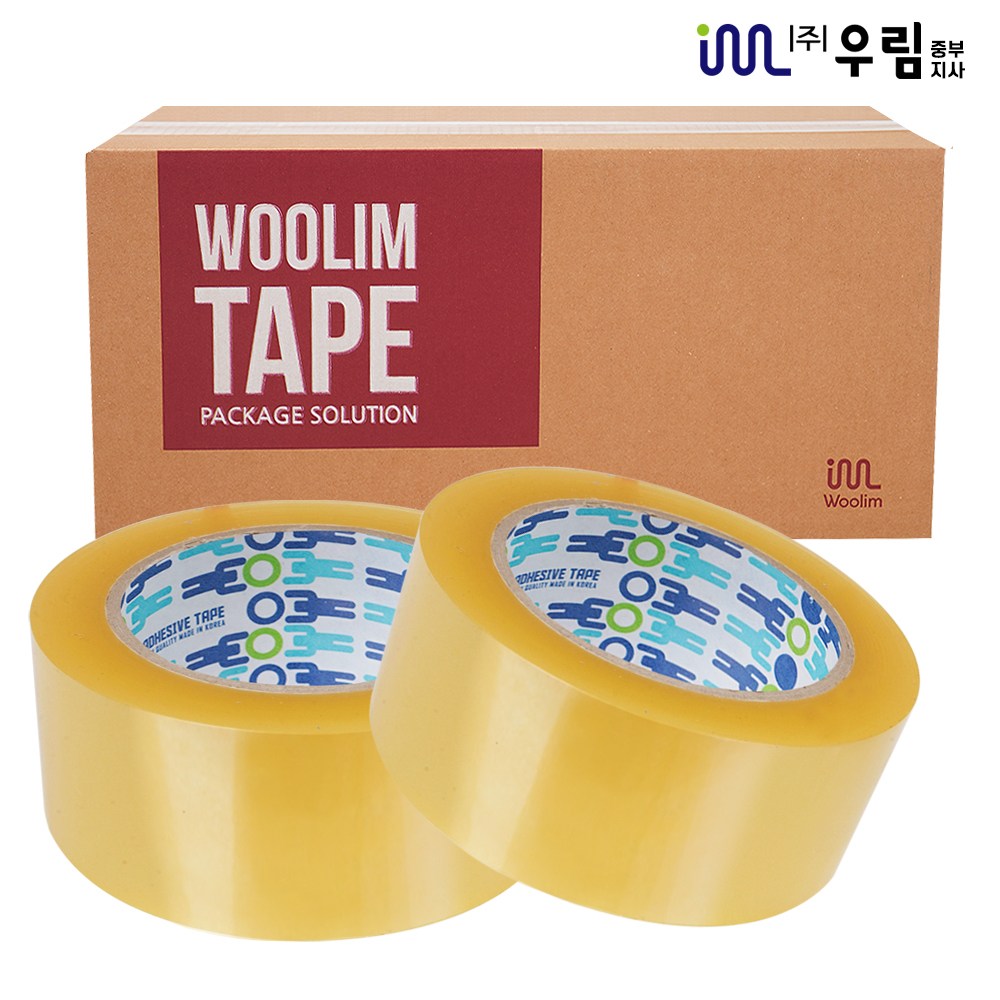 우림중부지사 박스테이프 투명 opp 포장용 중포장 65mic x 48mm x 80M x 50개 54,500원
