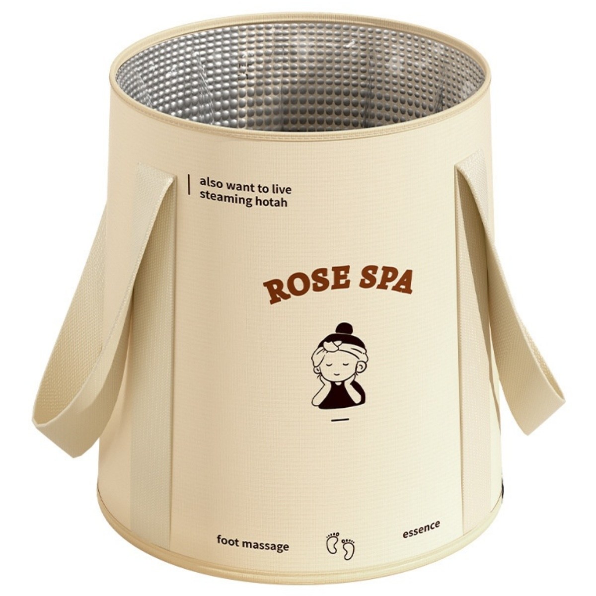 겨울철 발 관리 필수품 다퍼남 간편 족욕바구니, 1개, 베이지 9,900원