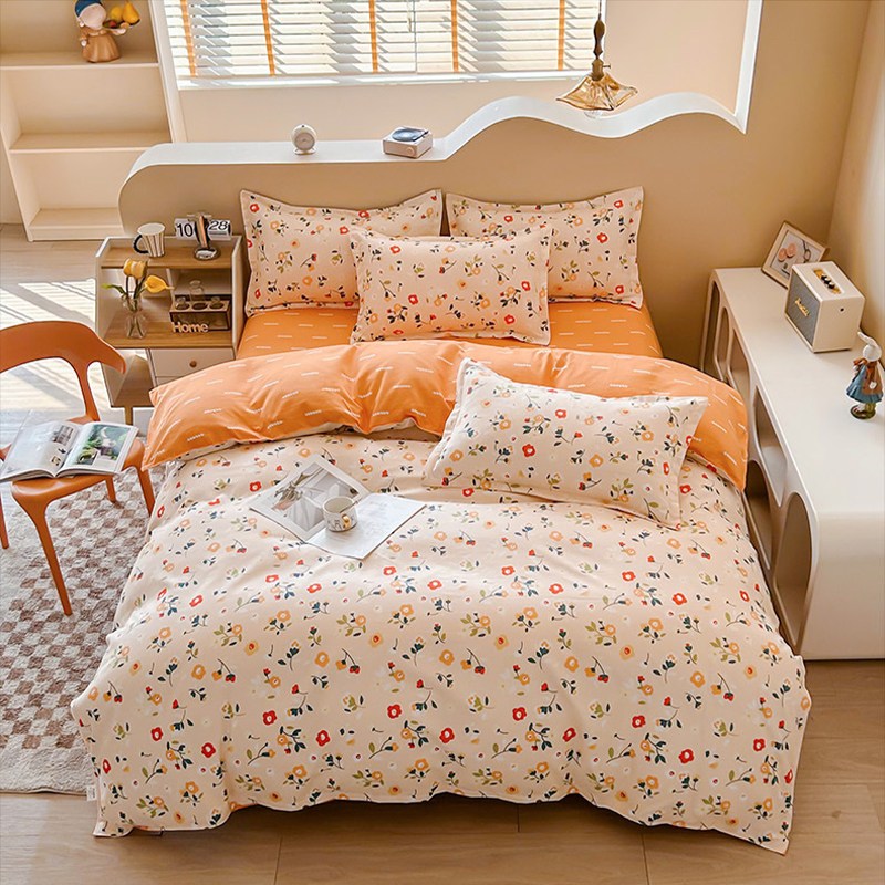 개웃기냥 예쁘고 화사하고 큐티한 이불커버+침대시트+베개커버 세트 부드러운 사계절 침구 세트 27,800원