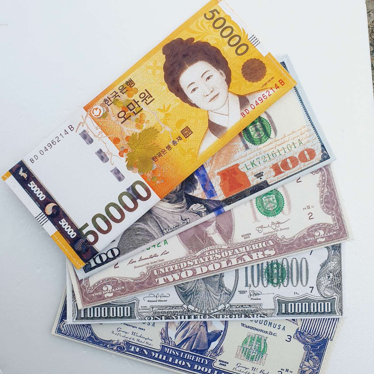 화폐지갑 돈지갑 신사임당 달러지갑 지폐지갑 골프 라운딩 1,100원