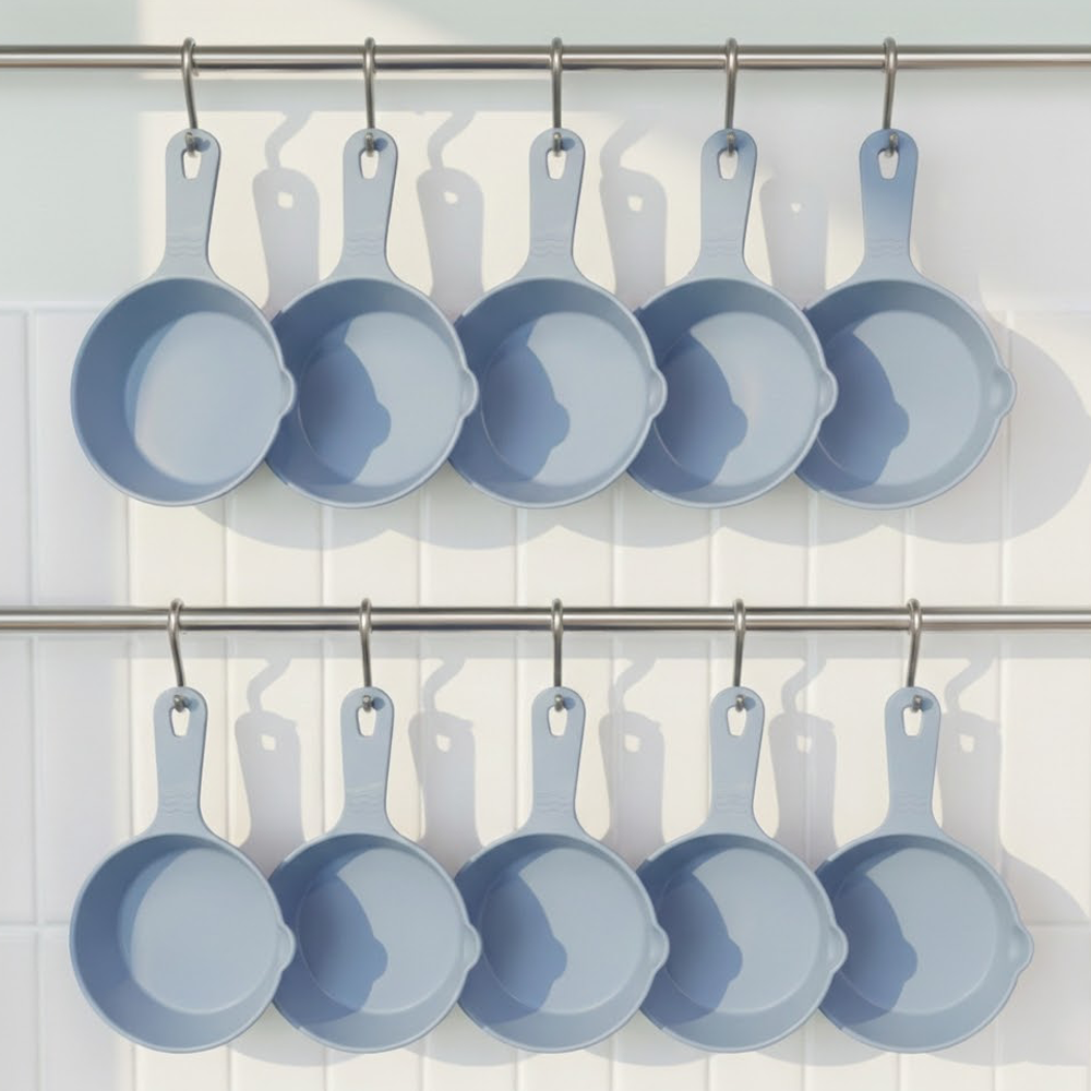 리빙메이트 먹방 손잡이 앞접시, 블루, 10개, 단품 12,310원