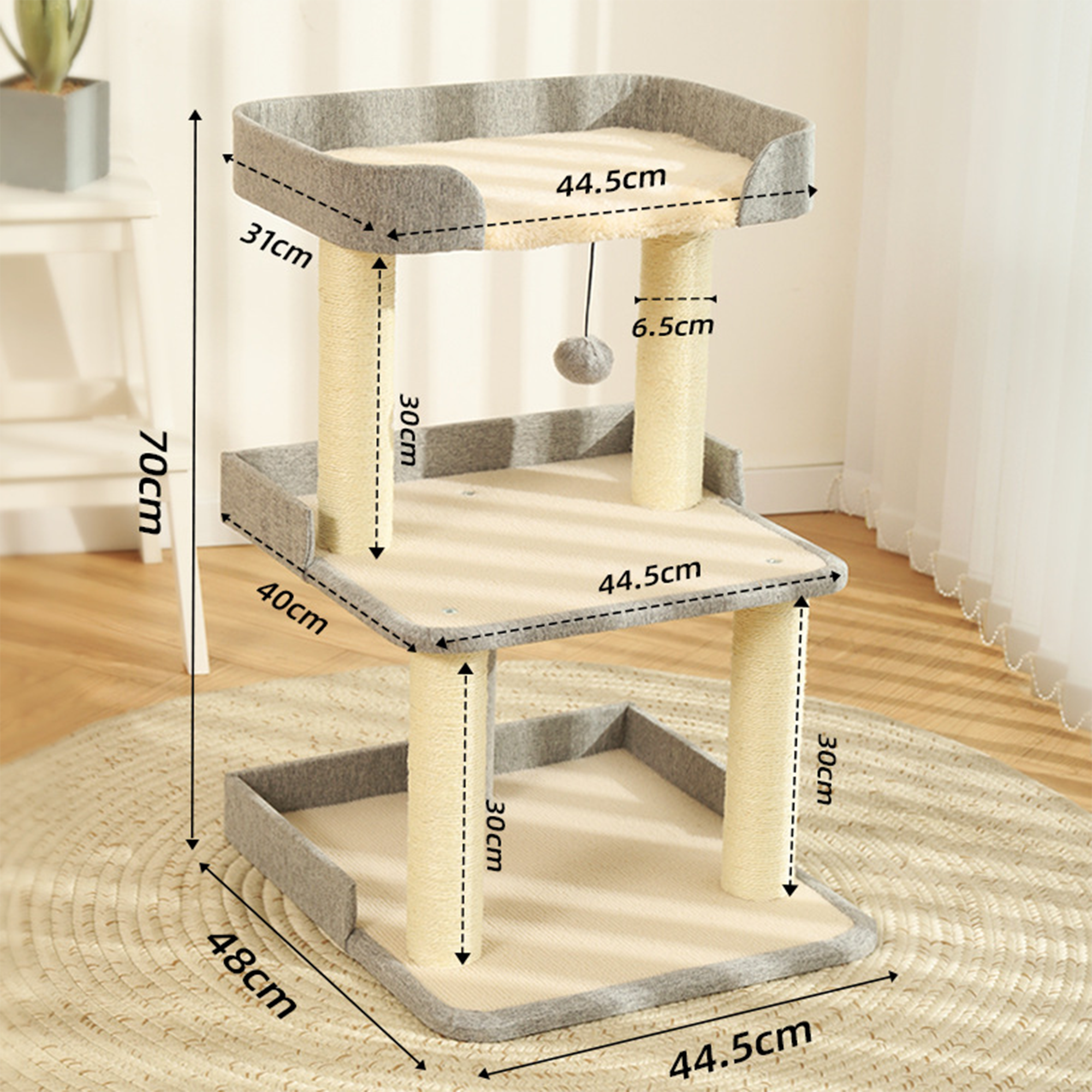 레이지플래닛 고양이 쉽게 오르내릴 수 있는 3단 계단형 캣타워 47,040원