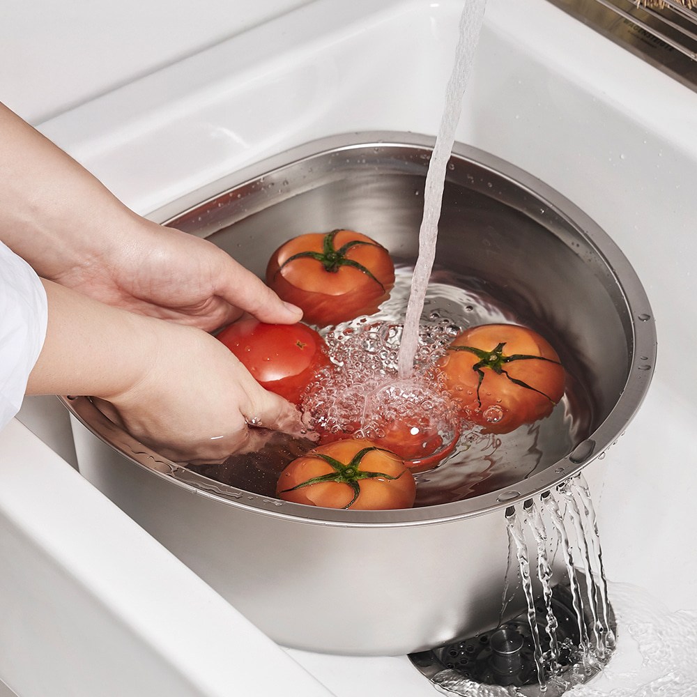 바겐슈타이거 스텐304 대용량 멀티 워시볼 반원형 D타입 설거지통 8L 세척볼, 반원형 설거지통 8L, 1개 31,900원