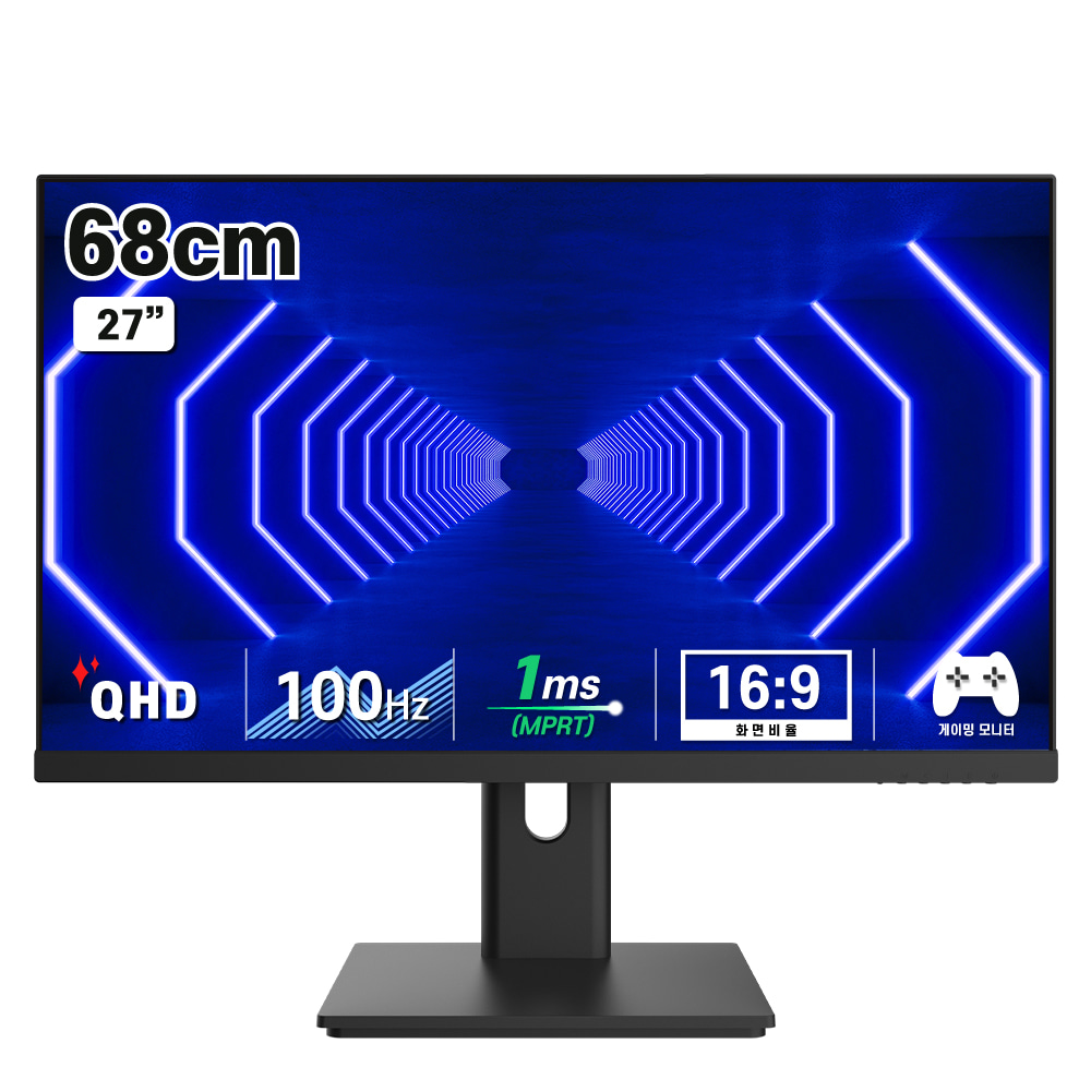 디엑스 QHD 100Hz IPS LED 모니터, 68cm, DX270QHD100(무결점) 141,000원