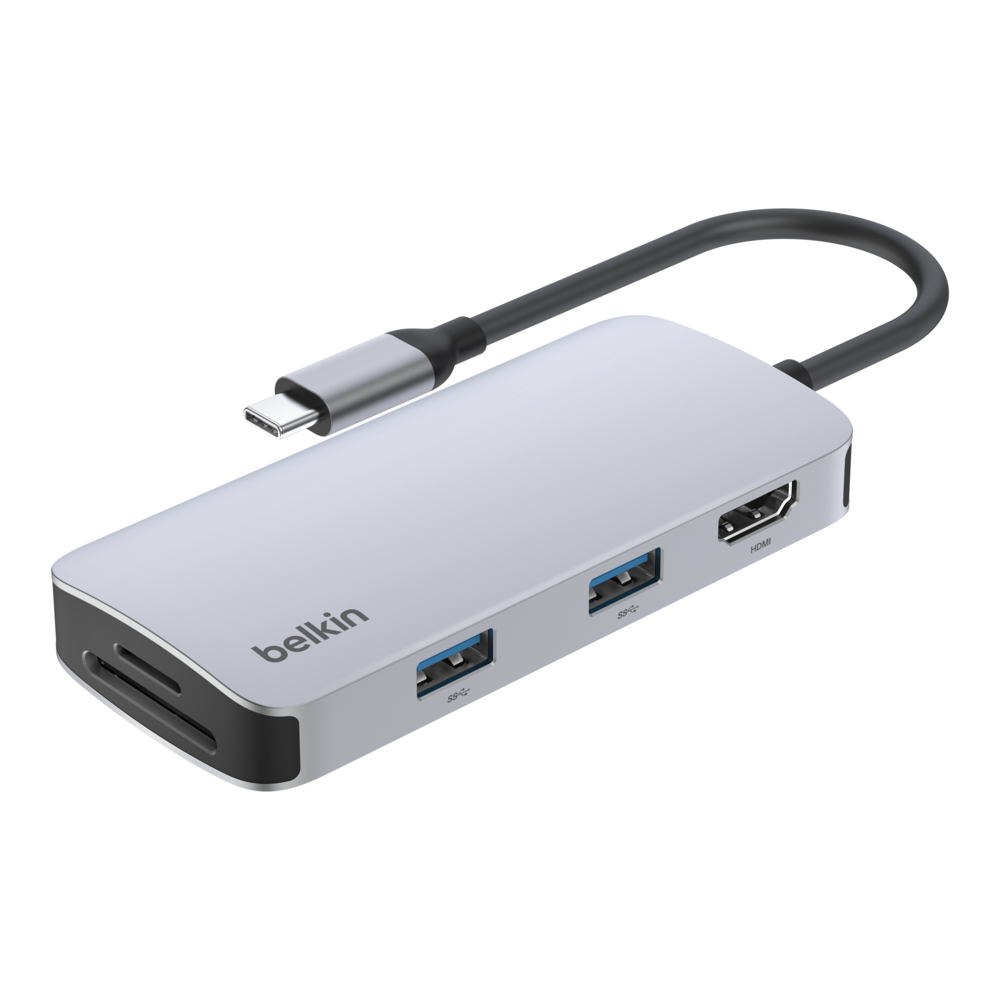 벨킨  USB C 5in1 멀티 포트 허브 어댑터 AVC007fqSGY V2, 실버 그레이, 1개 37,900원