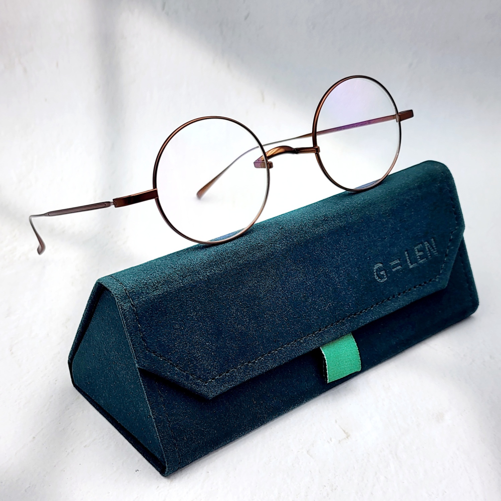 글라스렌 가벼운 새들노즈 코받침없는 동그란 리얼 티타늄안경테 여자 남자 블루라이트안경 TGL46 48,900원