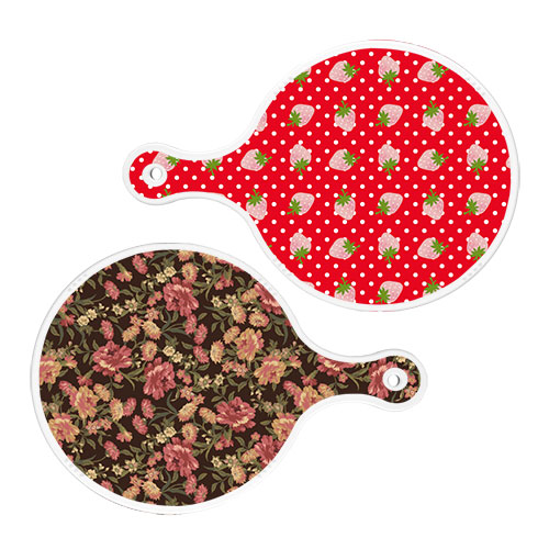 로엠디자인 원형 서빙 도마 보드 2p 레드딸기 세트 7,110원