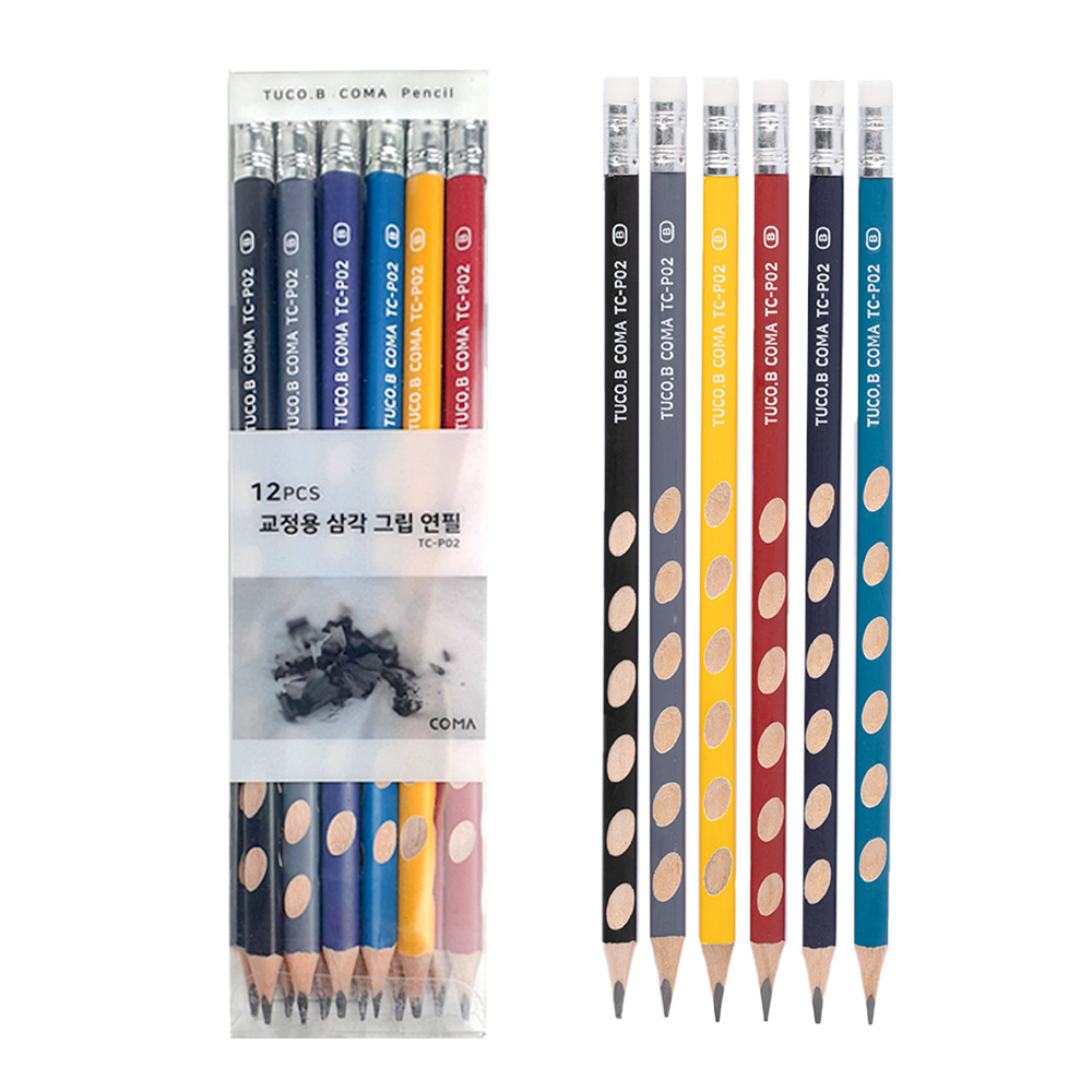 투코비 코마 삼각 그립 교정연필 B 세트 TC-P02 5,000원