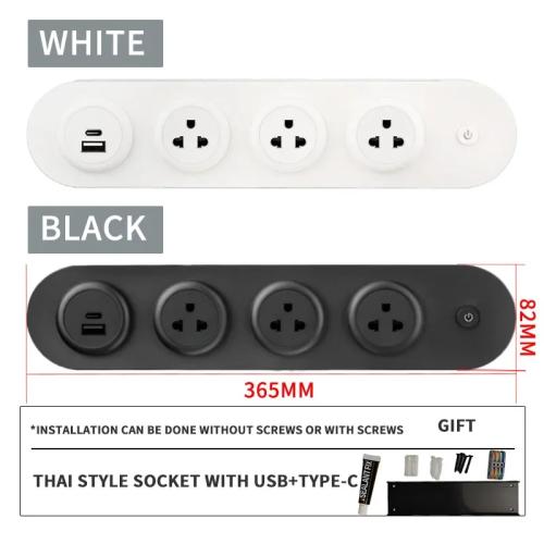 범용 벽 소켓 4000W EUUSUK 플러그 스위치 USB-C 주방 데스크탑 홈 오피스 용 고속 충전 멀티 포트 전원 콘센트 37,440원