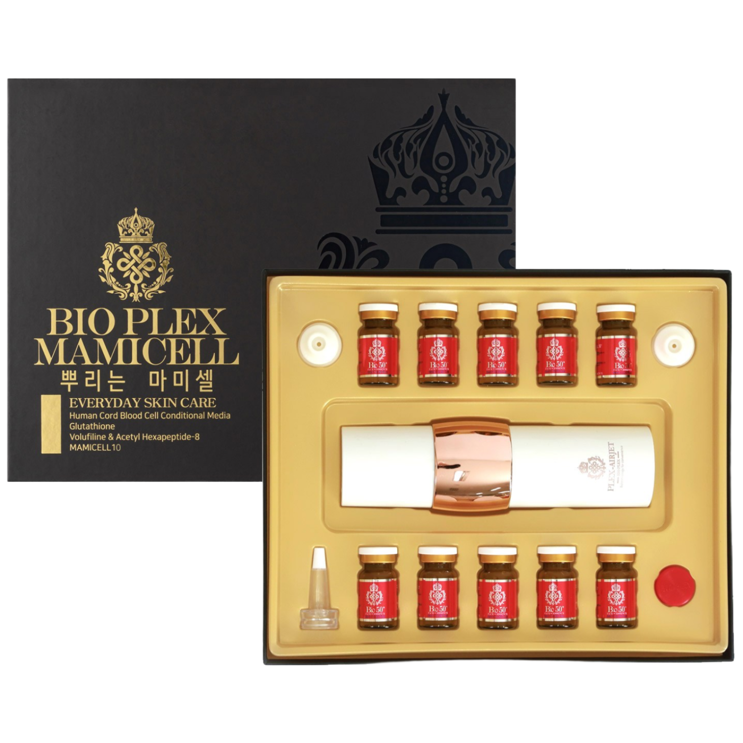 [본사직영] **(2026년01월생산)+10p 사은품(앰플*2+쥬쥬*1) 바이오플렉스 마미셀 인체제대혈 세포배양액 50,000ppm 젊어지는 수분 앰플 모공 미백 피부탄력 6ml 288,000원