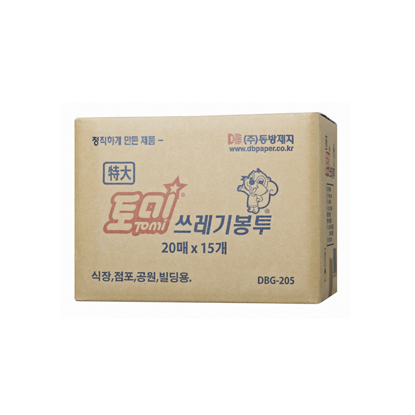 동방제지 배접 쓰레기 봉투 다용도 특대 300매 검정, 300개 47,440원