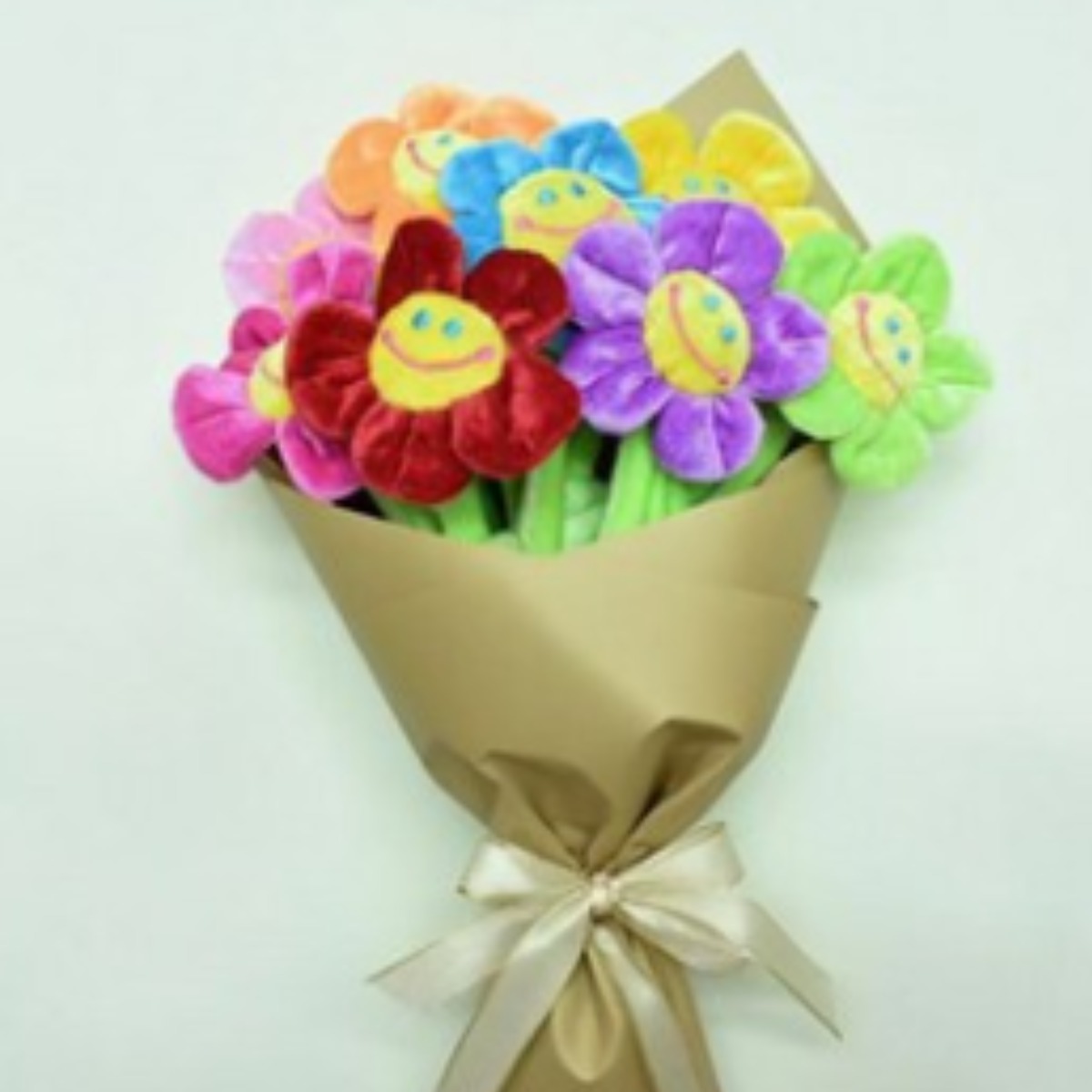 스마일 꽃 해바라기 꽃 플라워 철사 미니 인형 졸업식 꽃다발 5,600원