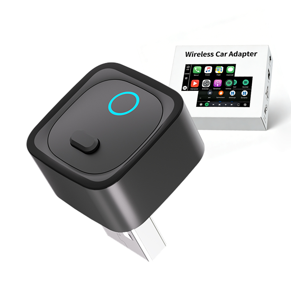 Allilio 미니 무선 스마트 자동차 어댑터 미러링 동글 애플 카플레이 안드로이드 오토 2 in 1 원버튼 조작 24,800원