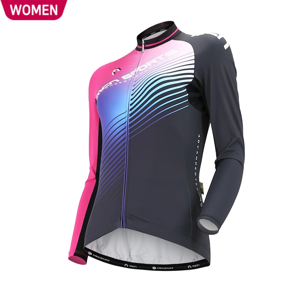 MCN 여성용 울트라 바이올렛 긴팔 져지 자전거 의류 레이싱핏 상의 기능성 스킨슈트 타입 사이클 져지 130,000원