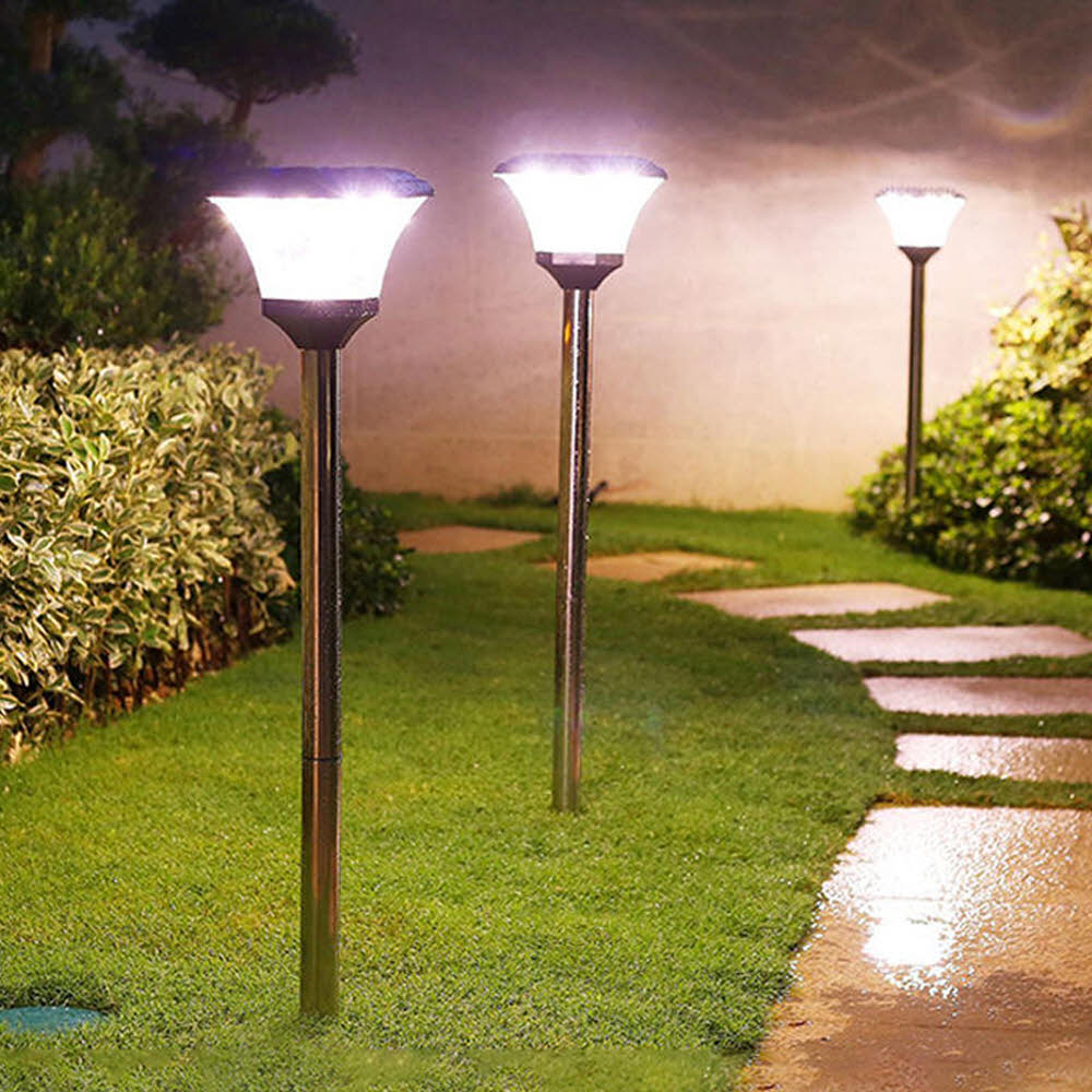 나이스조명 삼성칩 태양광 정원등 LED 135구 태양열 가로등 잔디등 야외조명, 삼성칩_태양광135구(말뚝스탠)_연노랑색 28,900원