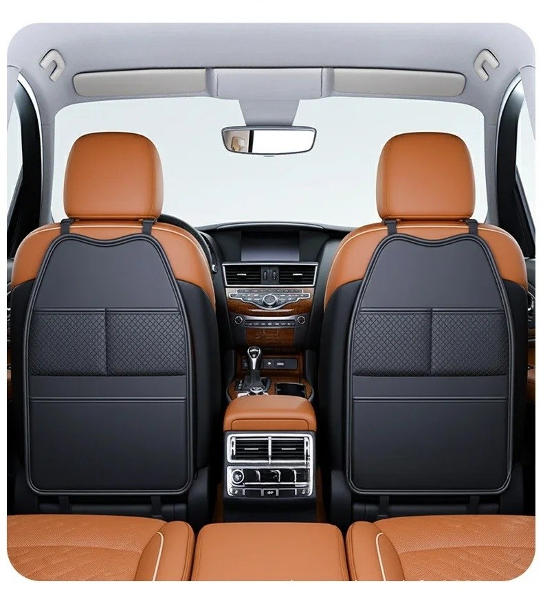자동차 뒷좌석 발차기 방지 킥매트 수납 포켓 시트 보호 커버, 2개 세트 58,000원