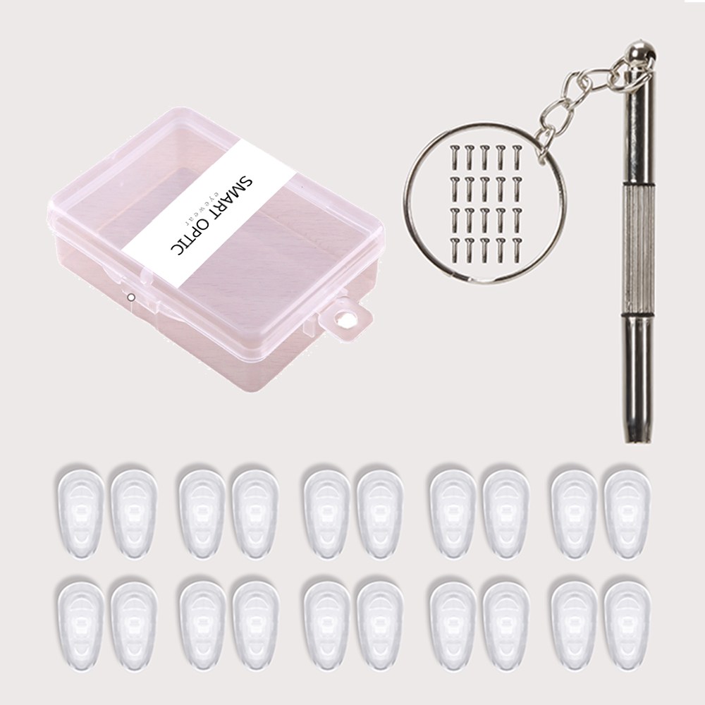 스마트옵틱 에어 실리콘 안경 교체 코받침 20p + 나사 20p + 드라이버 세트 4,900원