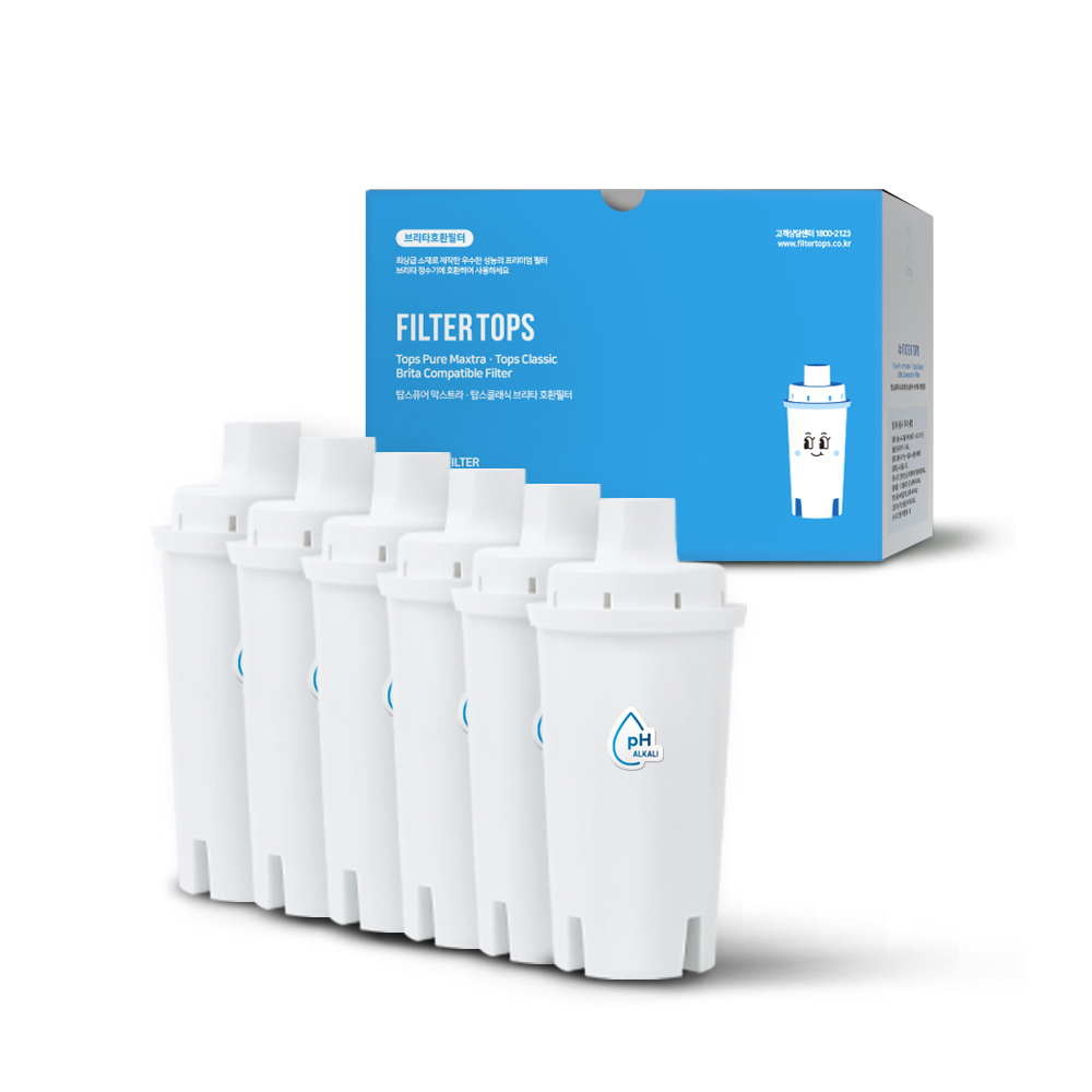 [호환] 필터탑스 탑스클래식 알칼리 정수필터 브리타 클래식 호환 6개 세트 32,000원