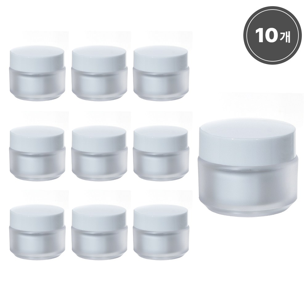 고급형 이중 크림용기 화장품 용기 모음 백색 반투명 허브스프레이 공병, 10개, MS 반투명 이중 크림용기 25,990원
