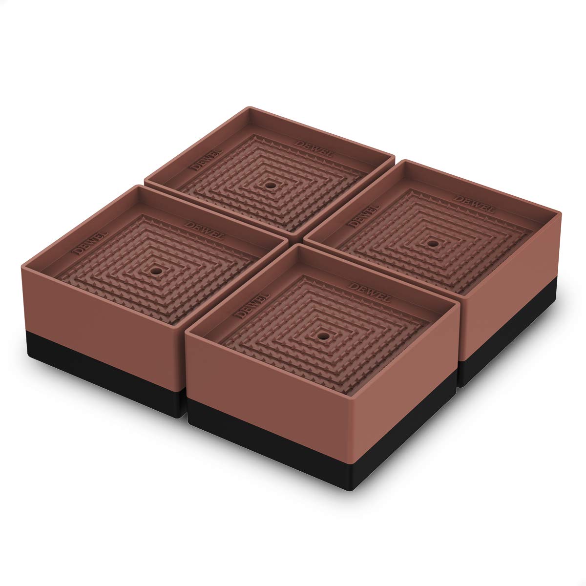 대형 높이조절 받침대 ㅁ자형 냉장고 세탁기 소파 침대 다리 높이연장 수평조절 안정성 높은 미끄럼 방지 고무받침, 1개, 브라운 15,300원