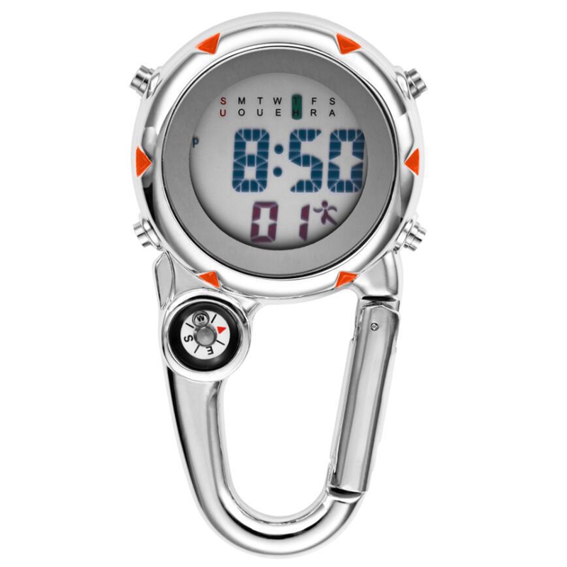 Carabiner Digital Watch Luminous Sports Watches Carabiner 시계 등산객을위한 카라비너 ​​시계에 클립 야외 오렌지 등산객을위한 시계 13,480원