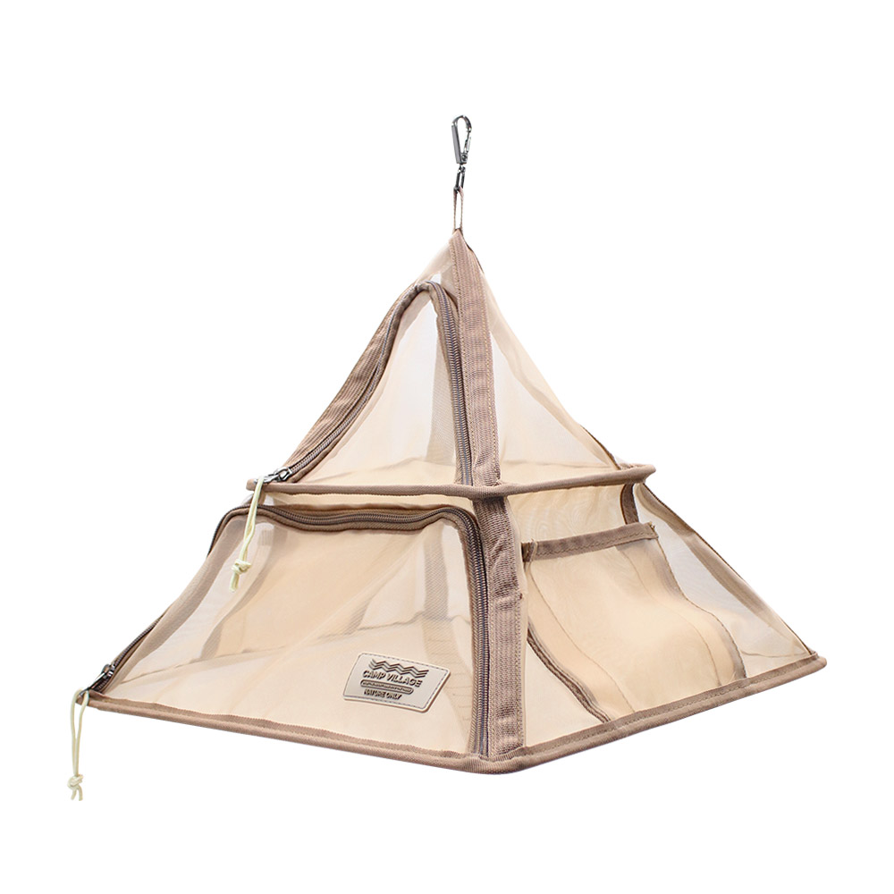 캠프빌리지 캠핑 2단 삼각 식기 건조망 + 전용가방, 1개, 2단, 베이지 14,900원