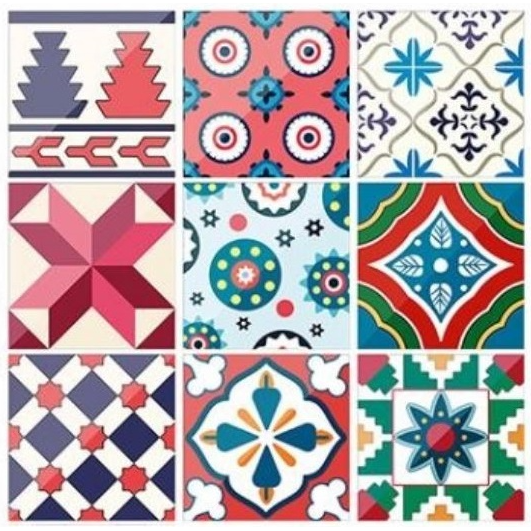 콘티 북유럽 주방 욕실 인테리어 데코 스티커 벽 포인트 시트지, 1번 9842 레드 (15x15cm10장) 15,000원