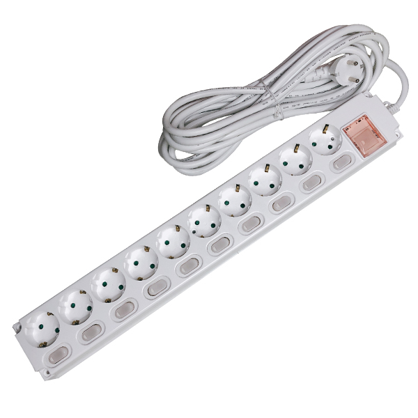 개별 10구 멀티탭 1.5M 3M 5M 16A 국산 PC방 사무실 코드선 멀티코드 콘센트 코드 37,900원