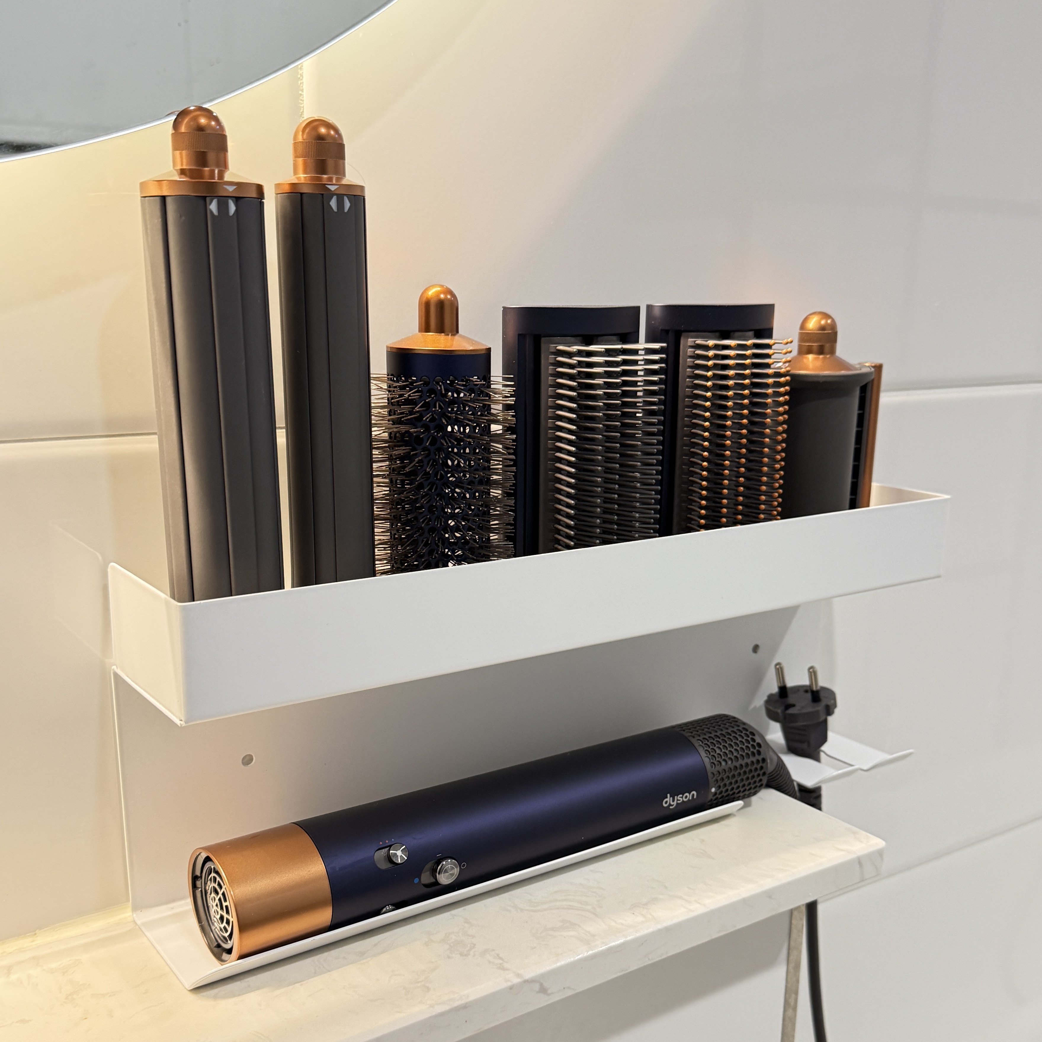 벨리에 무타공 다이슨 에어랩 호환 거치대 자율 수납 선반형 29,800원